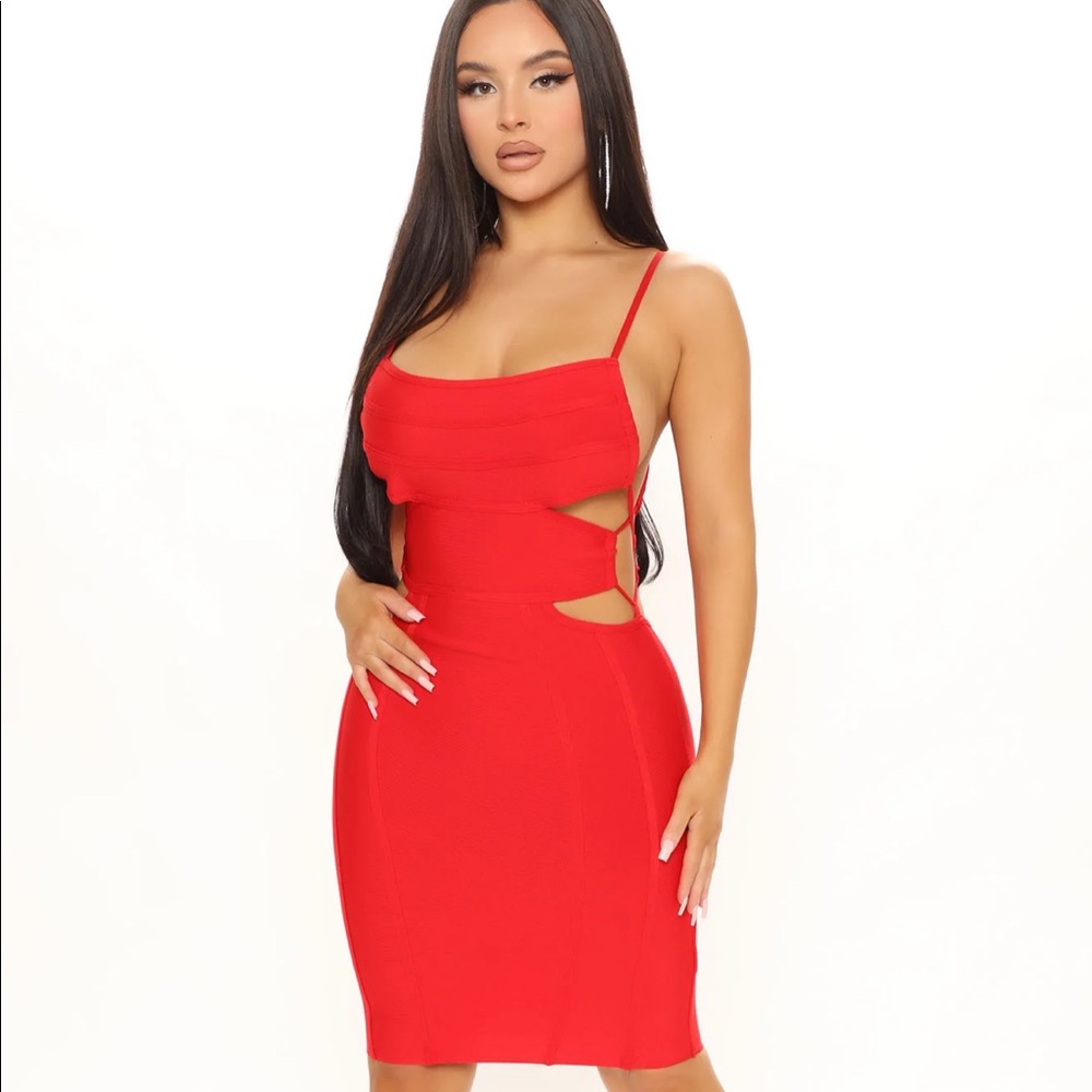 Fashion Nova Move Ya Body Bandage Mini Dress